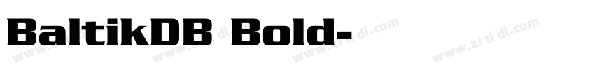 BaltikDB Bold字体转换